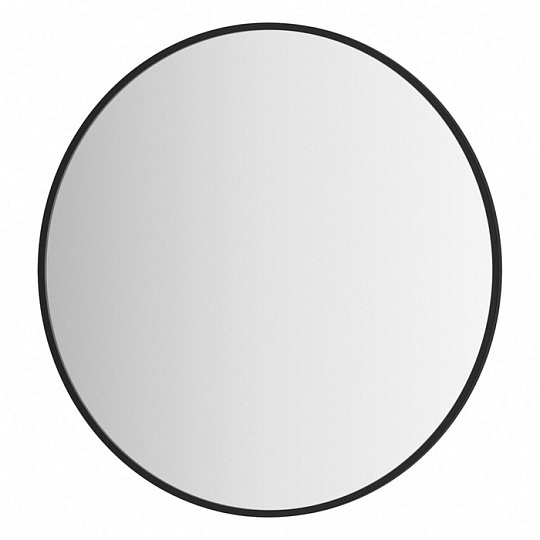 Зеркало Evororm в раме, d=60 см, чёрный цвет