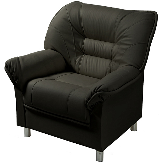 Кресло для отдыха Фабрикант В-100, обивка экокожа Oregon 16 черный (ПОД ЗАКАЗ)