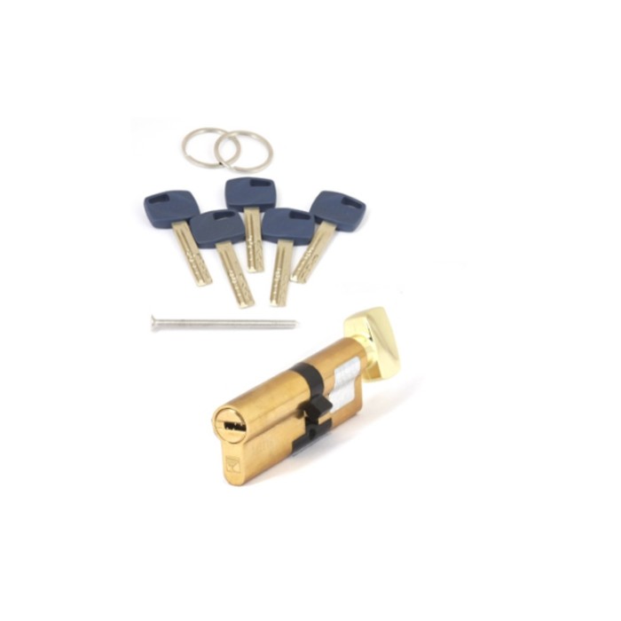 Цилиндровый механизм Apecs Premier XR-80 (35C/45)-C15-G, ключ-вертушка, перфор., цвет золото