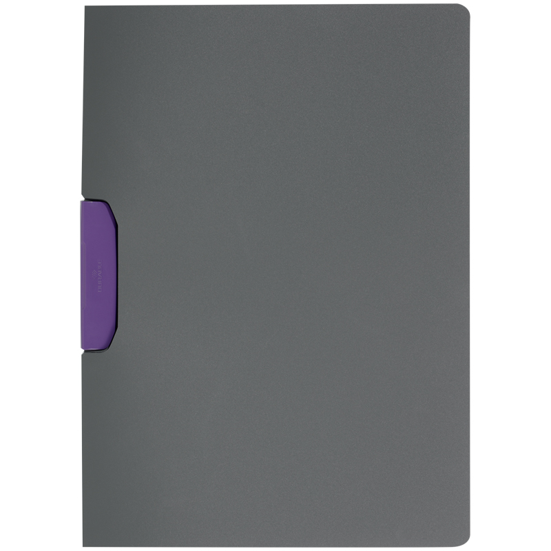 Папка с клипом Durable "Duraswing color", А4, до 30 листов, графит-фиолетовая