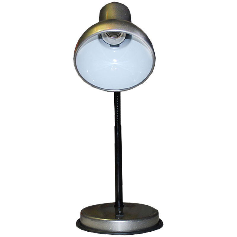 Светильник настольный на подставке "НТ 2077А", гибкая стойка, Е27, серебро