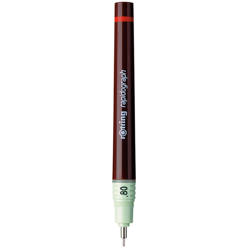 Рапидограф Rotring 0,8мм, пластик. корпус, картридж с чернилами