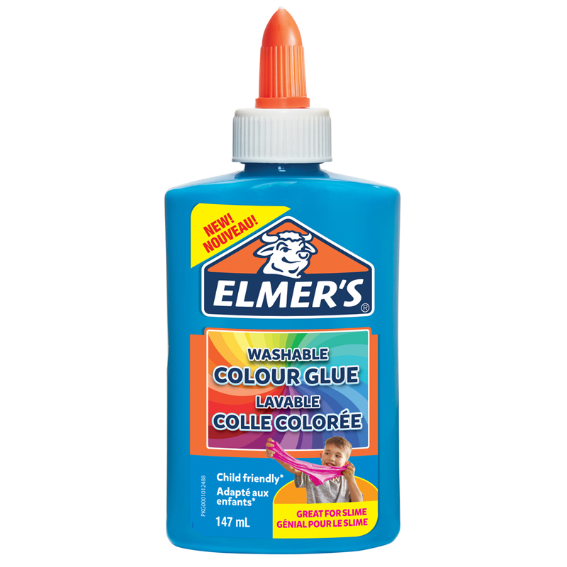 Клей для слаймов Elmers "Colour Glue", 147мл, синий, непрозрачный