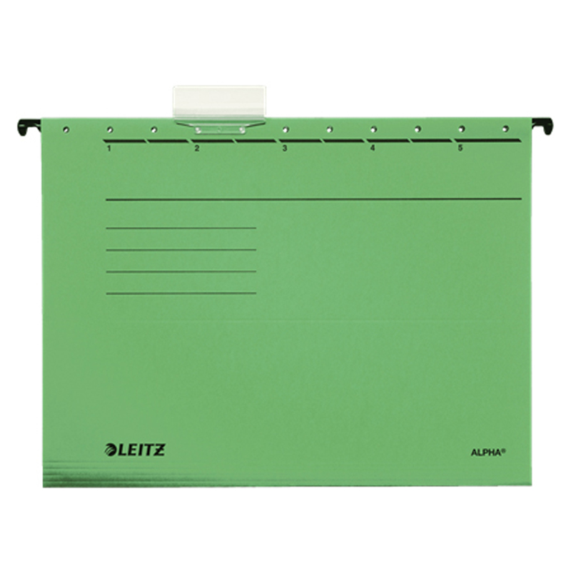 Подвесная папка Leitz Alpha Стандарт, А4, картон, зеленая