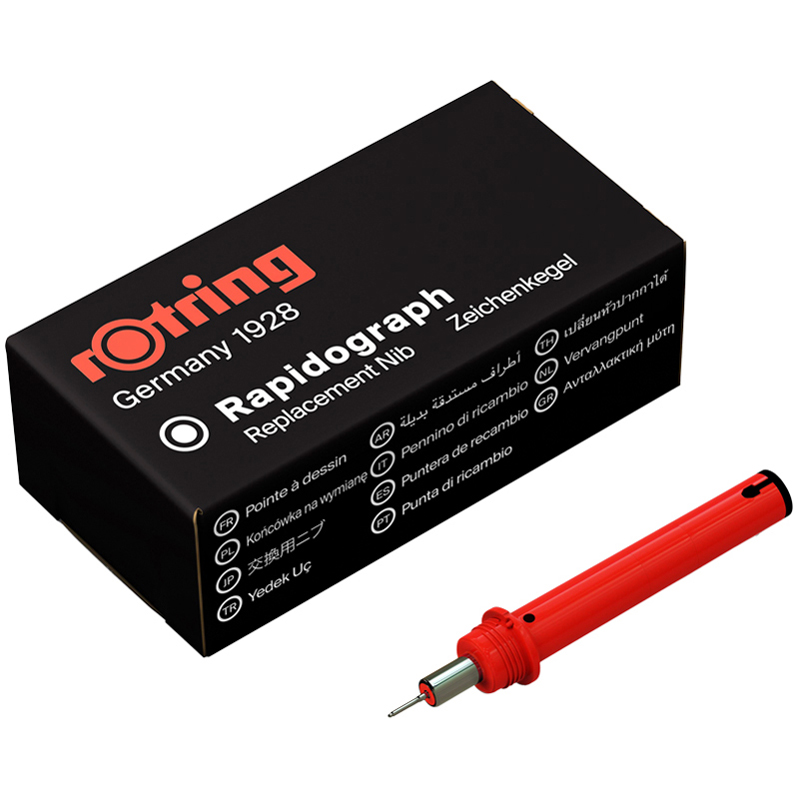 Пишущий элемент для рапидографа Rotring 0,18мм, картон. упаковка