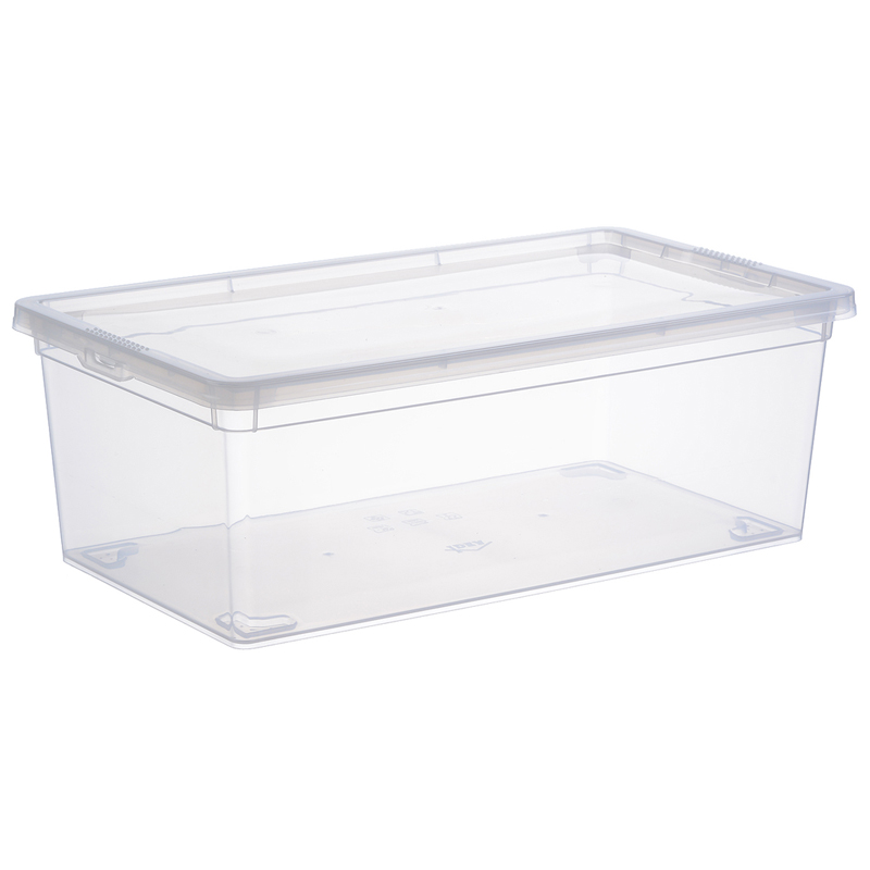 Ящик для хранения Idea, 5,5л, с крышкой, 34*19*12cм, пищевой полипропилен, прозрачный