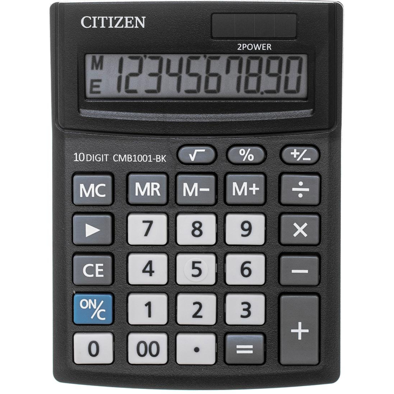 Калькулятор настольный КОМПАКТНЫЙ CITIZEN BusinessL CMB1001-BK 10раз.Чер