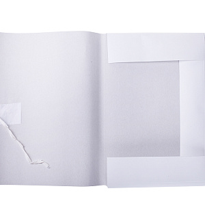 Папка для бумаг с завязками OfficeSpace, картон мелованный, 380г/м2, белый, до 200л.