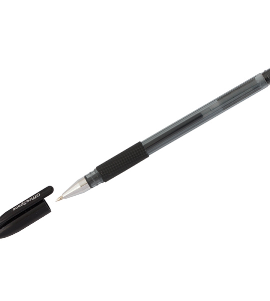 Ручка гелевая OfficeSpace "TC-Grip" черная, 0,5мм, грип