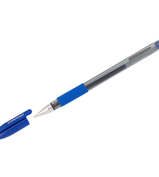 Ручка гелевая OfficeSpace "TC-Grip" синяя, 0,5мм, грип