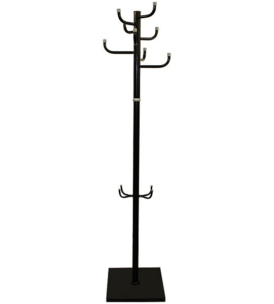 Вешалка напольная Титан Мажор 2-3, 1805*370мм, металл, усиленная, черная, 8 крючков