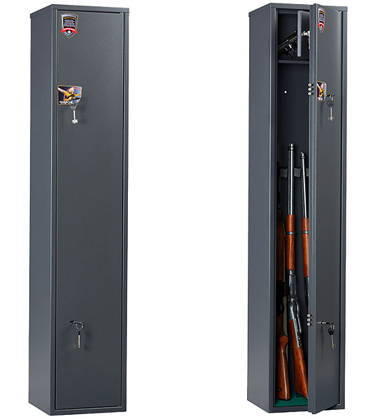 Сейф Aiko Чирок 1528 оружейный, 1500*300*285мм, (2ключевых замка), с трейзером, 4 ствола (ПОД ЗАКАЗ)