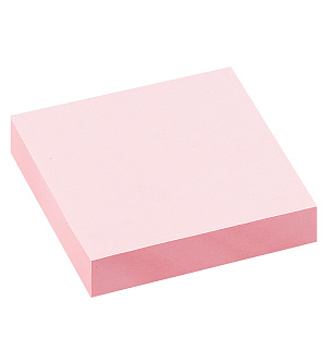 Самоклеящийся блок OfficeSpace 50*50мм, 100л, розовый