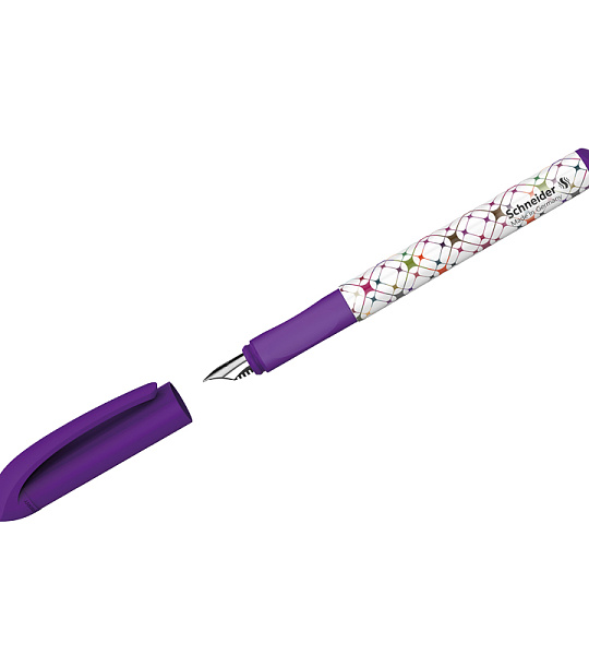 Ручка перьевая Schneider "Voice", 1 картридж, грип, фиолетовый корпус