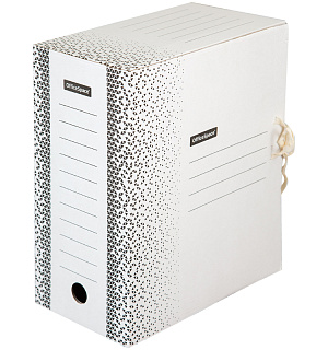 Папка архивная с завязками OfficeSpace "Standard" плотная, микрогофрокартон, 150мм, белый, 1400л.