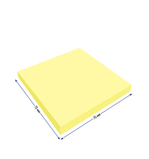 Самоклеящийся блок Berlingo "Ultra Sticky", 75*75мм, 80л, желтый неон