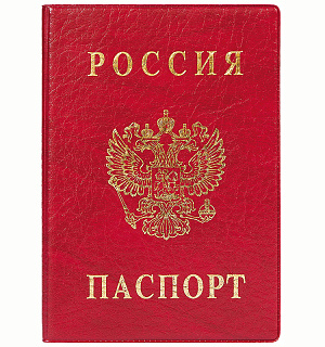Обложка для паспорта ДПС, ПВХ, тиснение "Герб", красный