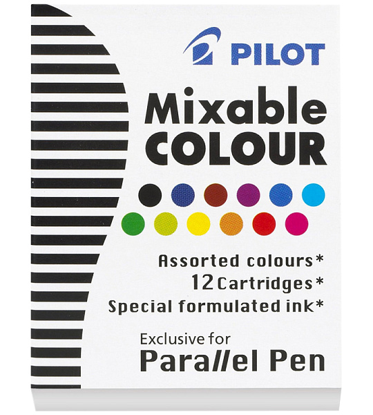 Картриджи с тушью Pilot "Parallel Pen" 12цв., 12шт., картонная коробка