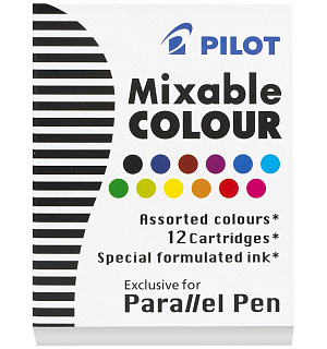 Картриджи с тушью Pilot "Parallel Pen" 12цв., 12шт., картонная коробка