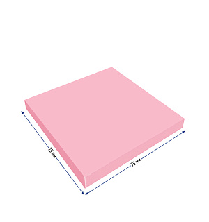 Самоклеящийся блок Berlingo "Ultra Sticky", 75*75мм, 100л, пастель, розовый