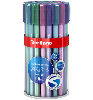 Ручка шариковая Berlingo "Starlight S" синяя, 0,5мм, корпус ассорти пастель