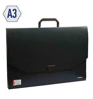 Папка-портфель 1 отделение Berlingo "Standard" А3, 900мкм, черная