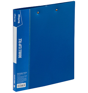 Папка с 2-мя зажимами Berlingo "Standard", 17мм, 700мкм, синяя