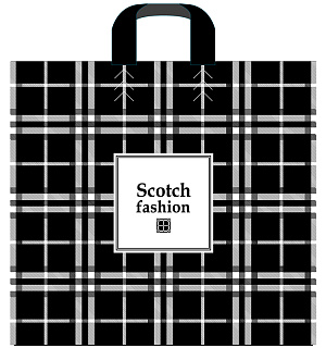Пакет с петлевой ручкой Артпласт "Scotch fashion", 40*40+5см, 100мкм