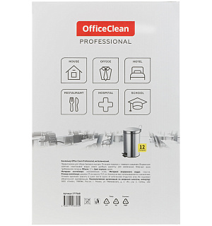 Ведро-контейнер для мусора (урна) OfficeClean Professional, 12л,  нержавеющая сталь, хром