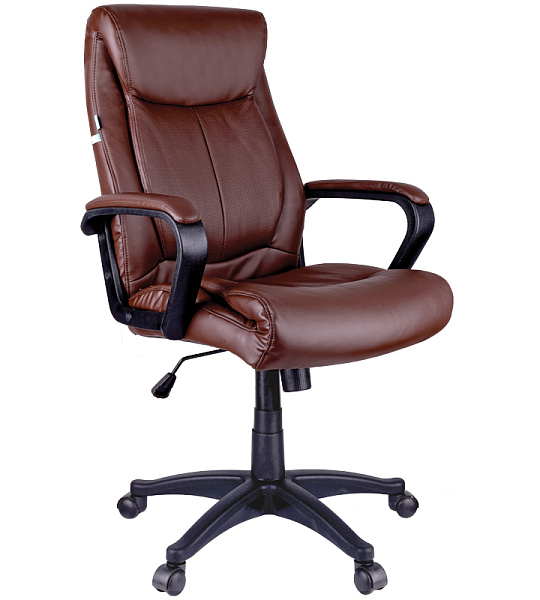 Кресло руководителя Helmi HL-E02 "Income", экокожа коричневая