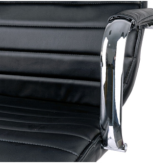 Кресло руководителя Helmi HL-E05 "Event", экокожа черная, хром, механизм качания