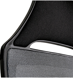 Кресло игровое Helmi HL-S05 "Podium", ткань/сетка/экокожа черная, пластик черный