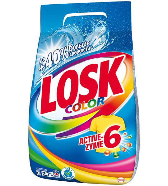 Порошок для машинной стирки Losk "Color", 2,7кг