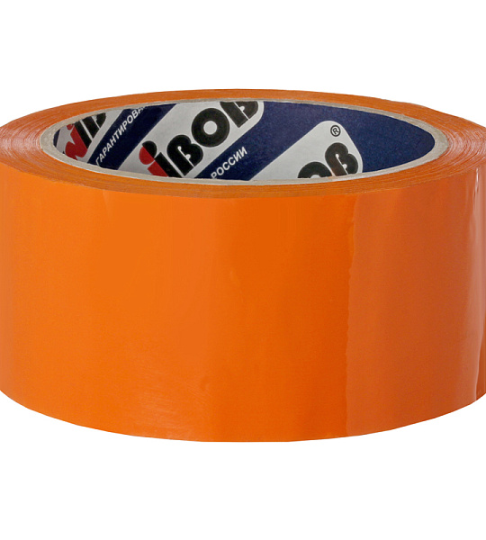 Клейкая лента упаковочная Unibob, 48мм*66м, 45мкм, оранжевая