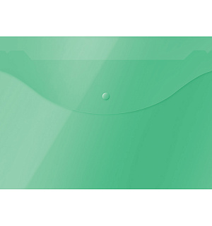 Папка-конверт на кнопке OfficeSpace А4, 120мкм, зеленая