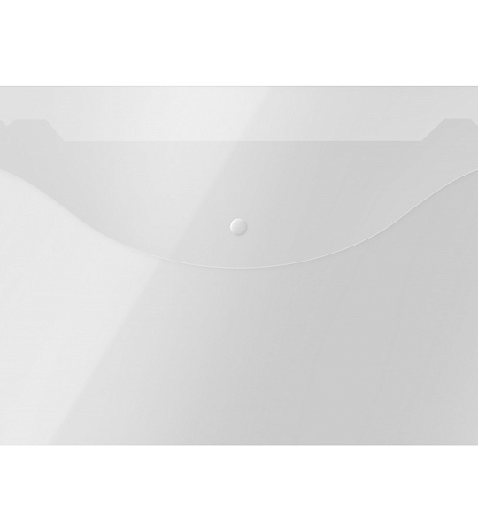 Папка-конверт на кнопке OfficeSpace А4, 120мкм, прозрачная