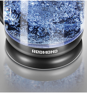 Чайник электрический Redmond RK-G178, 1,7л, 2200Вт, с подсветкой, стекло/пластик