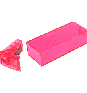 Точилка пластиковая Faber-Castell 1 отверстие, контейнер, ассорти, флуоресцентные цвета