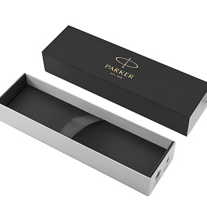 Ручка-роллер Parker "Jotter Stainless Steel CT" черная, 0,8мм, подарочная упаковка