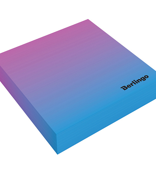 Блок для записи декоративный на склейке Berlingo "Radiance" 8,5*8,5*2см, голубой/розовый, 200л.