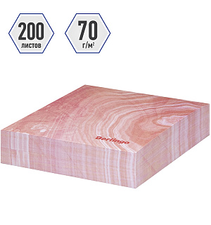 Блок для записи декоративный на склейке Berlingo "Fantasy" 8,5*8,5*2см, розовый, 200л.