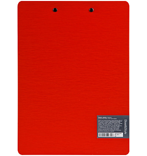 Планшет с зажимом Berlingo "Steel&Style" A4, пластик (полифом), красный