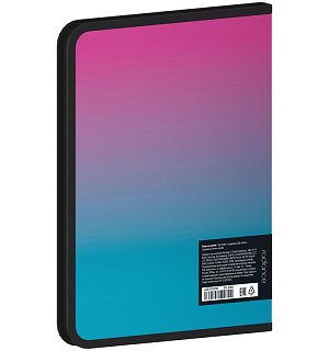 Папка на молнии Berlingo "Radiance" А5+, 600мкм, розовый/голубой градиент, с рисунком