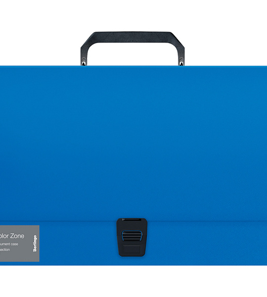 Папка-портфель 1 отделение Berlingo "Color Zone" A4, 330*230*35мм, 1000мкм, синяя