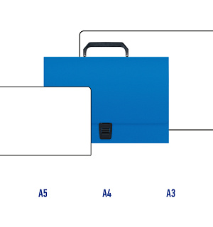 Папка-портфель 1 отделение Berlingo "Color Zone" A4, 330*230*35мм, 1000мкм, синяя
