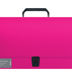 Папка-портфель 1 отделение Berlingo "Color Zone" A4, 330*230*35мм, 1000мкм, розовая