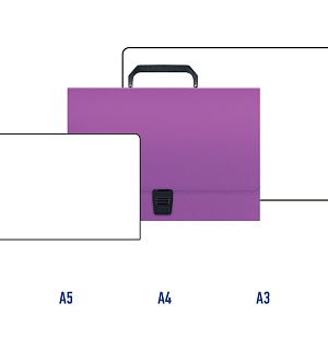 Папка-портфель 1 отделение Berlingo "Color Zone" A4, 330*230*35мм, 1000мкм, фиолетовая