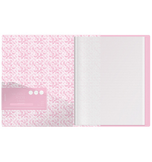 Папка с 10 вкладышами Berlingo "Starlight S", 17мм, 600мкм, розовая, с внутр. карманом, с рисунком