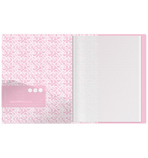 Папка с 20 вкладышами Berlingo "Starlight S", 17мм, 600мкм, розовая, с внутр. карманом, с рисунком
