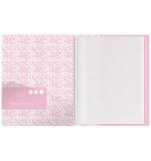 Папка с 30 вкладышами Berlingo "Starlight S", 17мм, 600мкм, розовая, с внутр. карманом, с рисунком